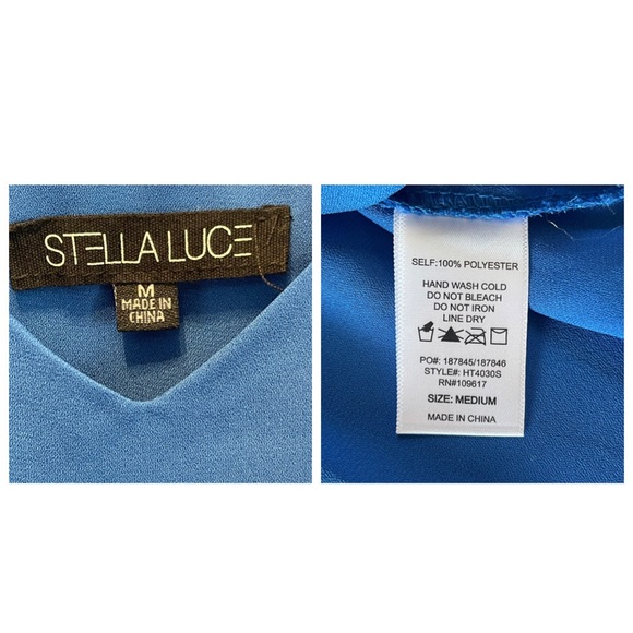 STELLA LUCE Royal Blue Camisole Tank Top Medium - Picture 4 of 6